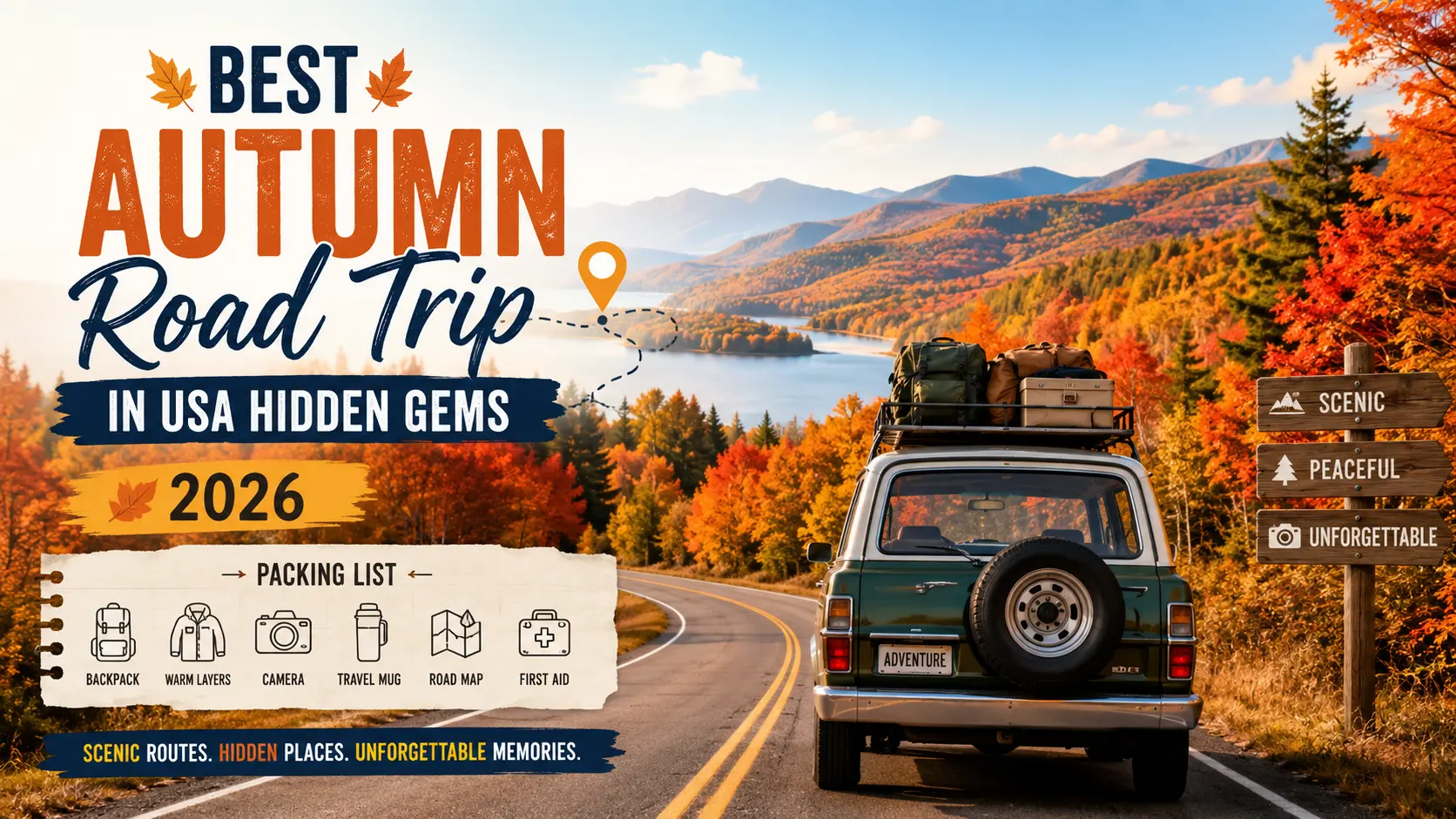 Best Autumn Road Trip in USA Hidden Gems Packing List 2026