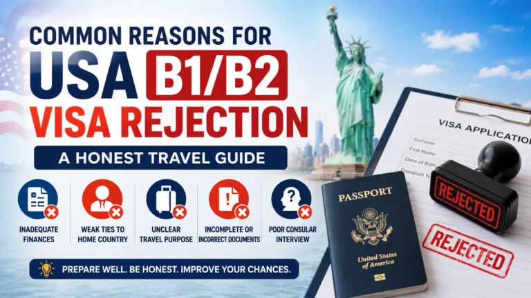 Common Reasons for USA B1B2 Visa Rejection  A Honest Travel