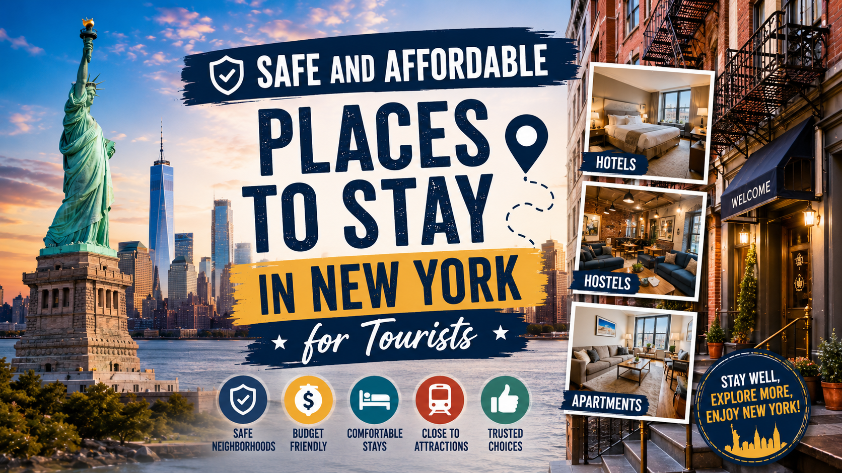 Safe and Affordable Places to Stay in New York for Tourists