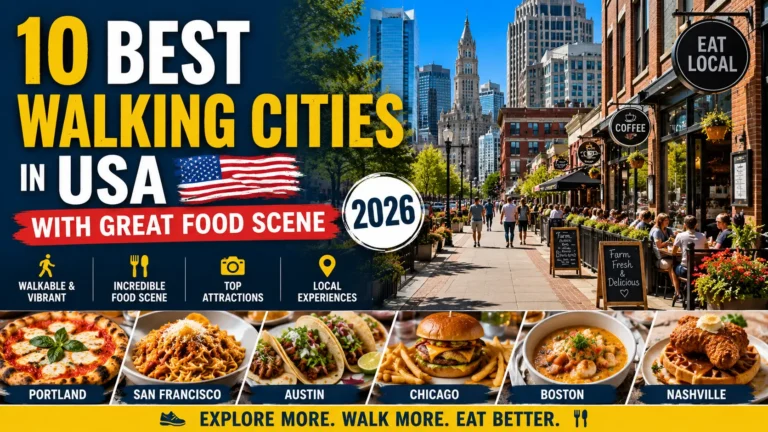 10 Best Walking Cities in USA with Great Food Scene 2026