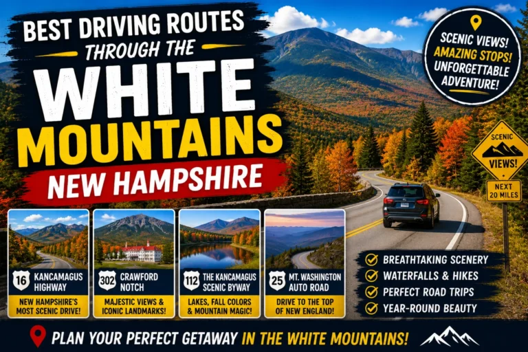 best driving routes through the white mountains nh