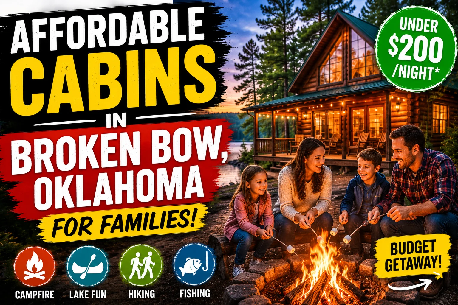 affordable cabins in broken bow oklahoma for families