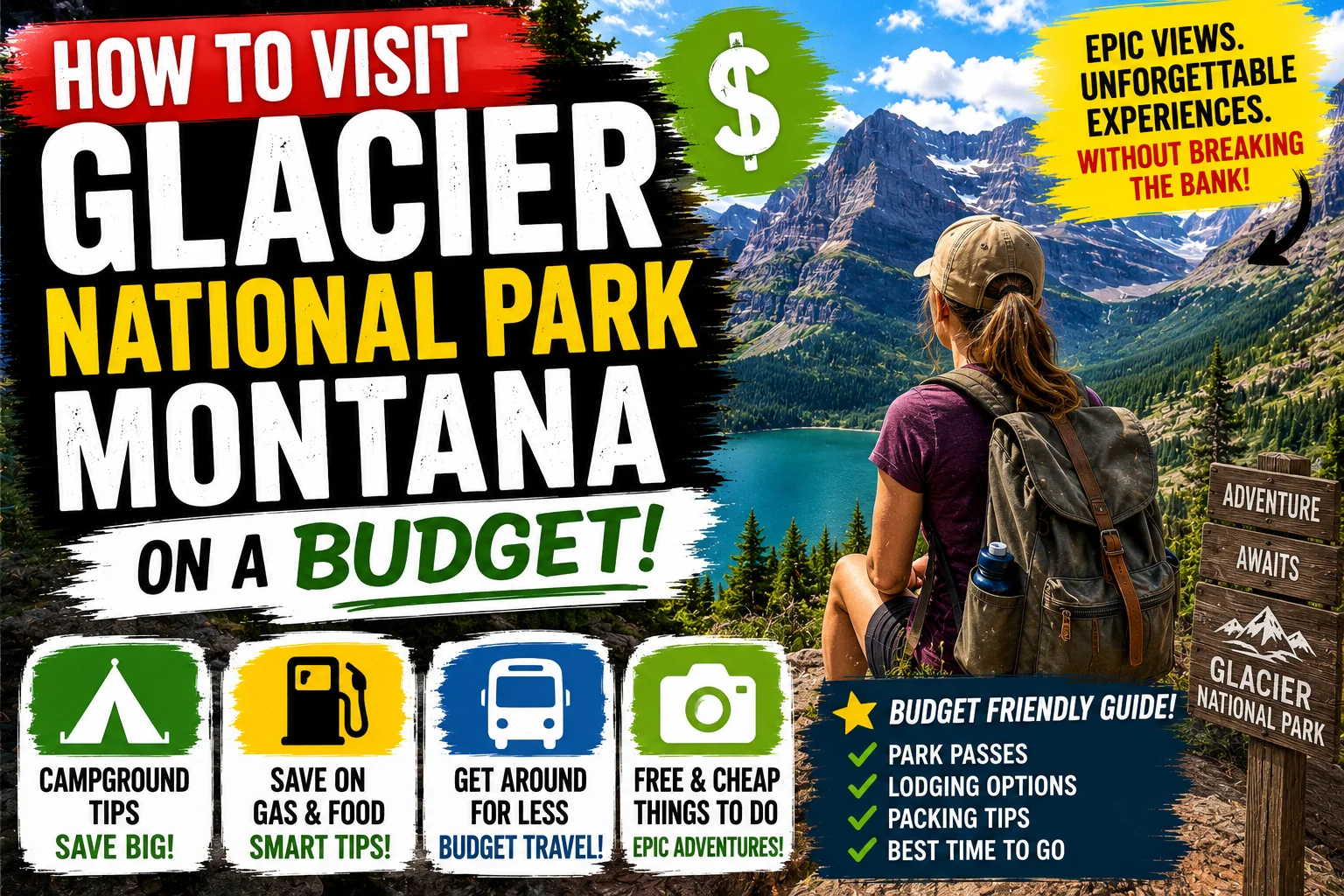 how to visit glacier national park montana on a budget