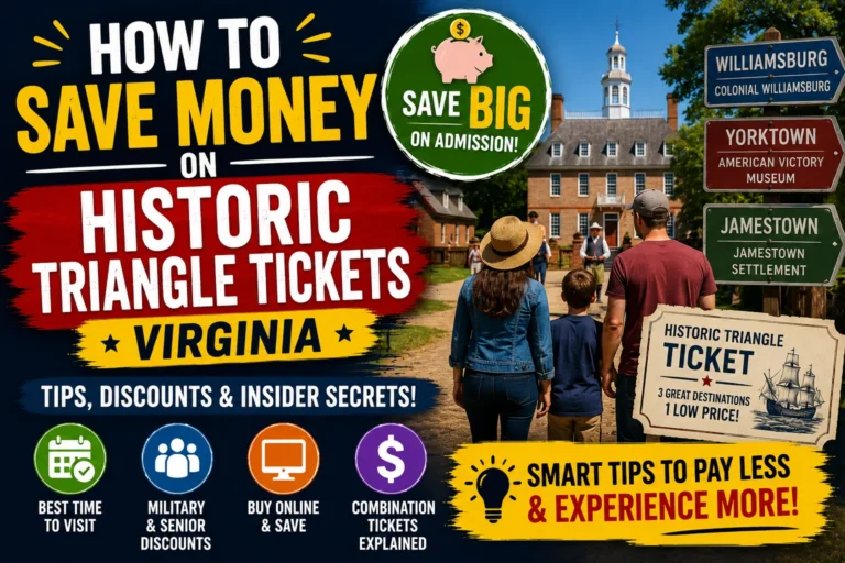 how to save money on historic triangle tickets in virginia