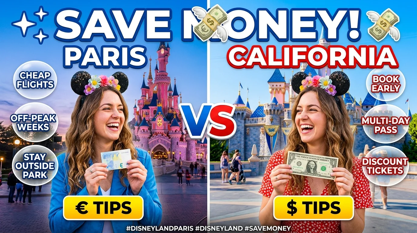 how to save money on disneyland paris vs california