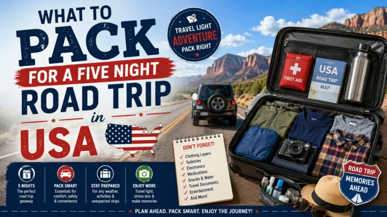 What to Pack for a Five Night Road Trip in USA