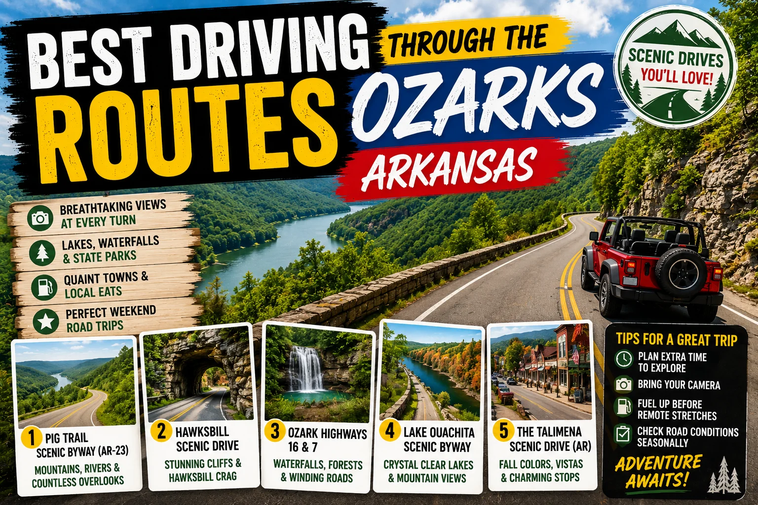 best driving routes through the ozarks arkansas