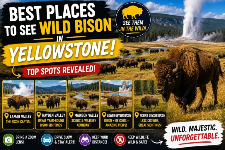 Best Places to See Wild Bison in Yellowstone