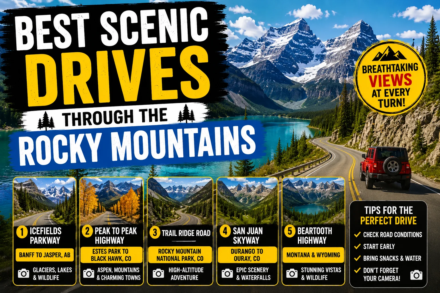 best scenic drives through the rocky mountains