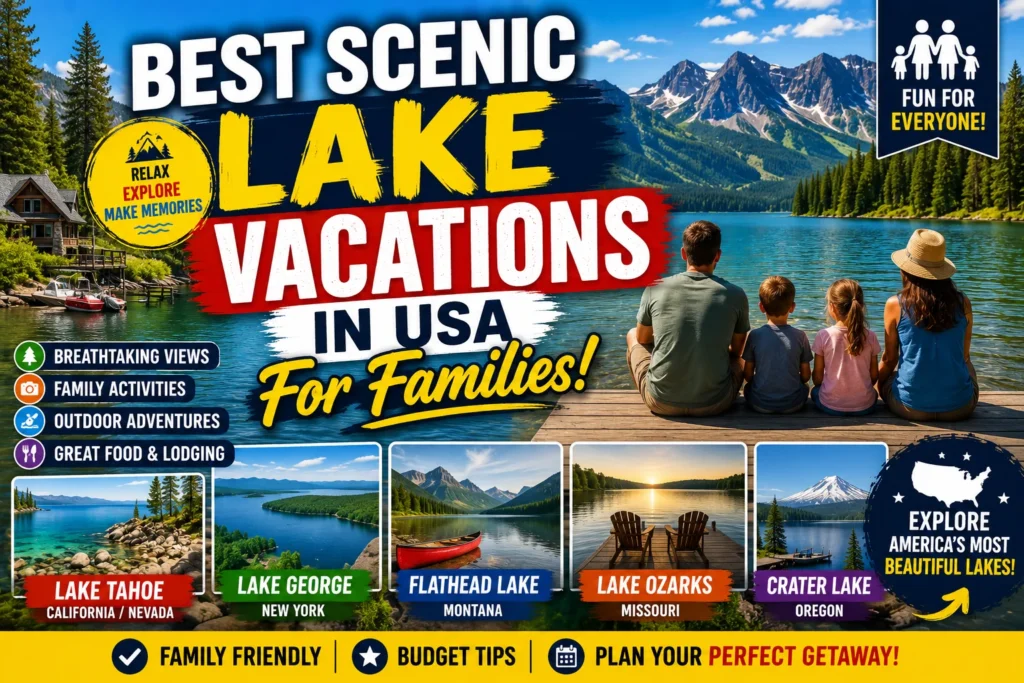 best scenic lake vacations in usa for families