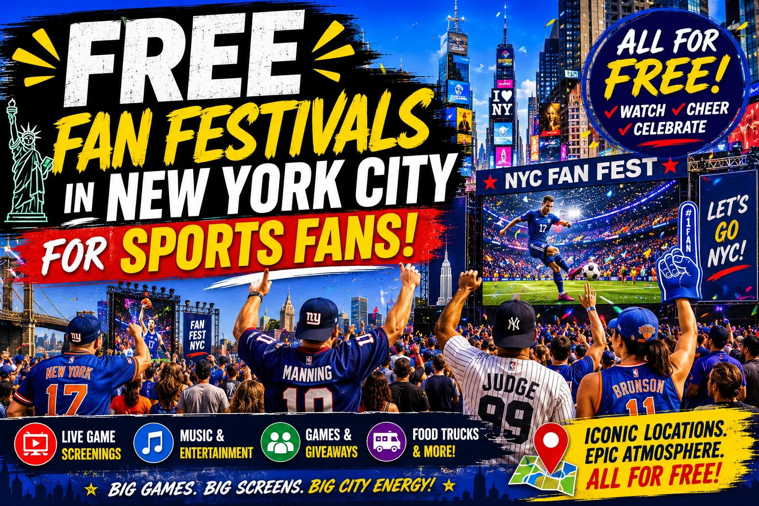 free fan festivals in new york city for sports fans