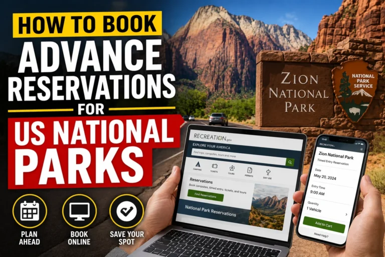 how to book advance reservations for us national parks