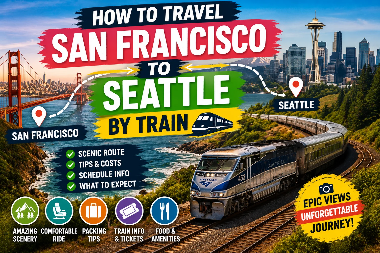 how to travel from san francisco to seattle by train