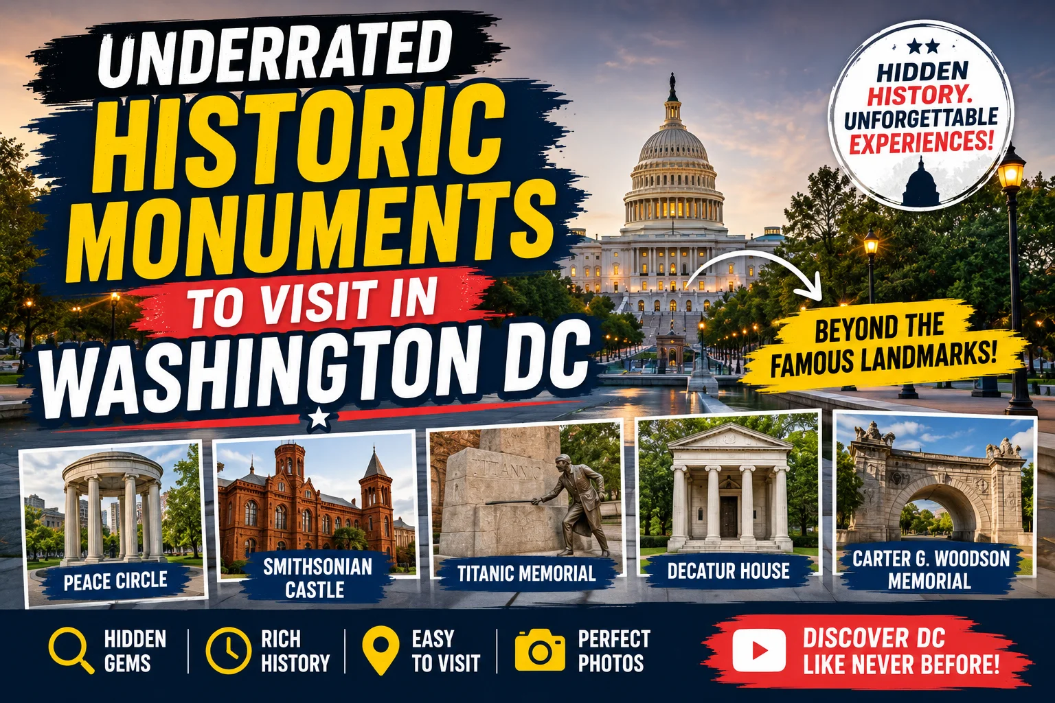 underrated historic monuments to visit in washington dc