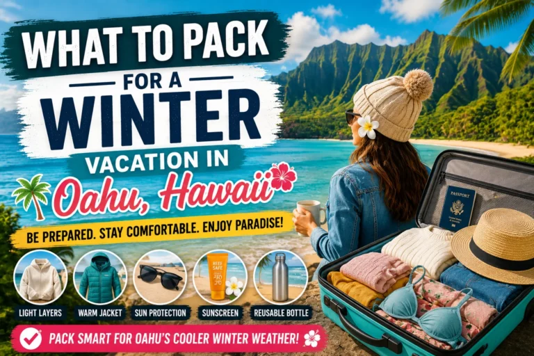 what to pack for a winter vacation in oahu hawaii