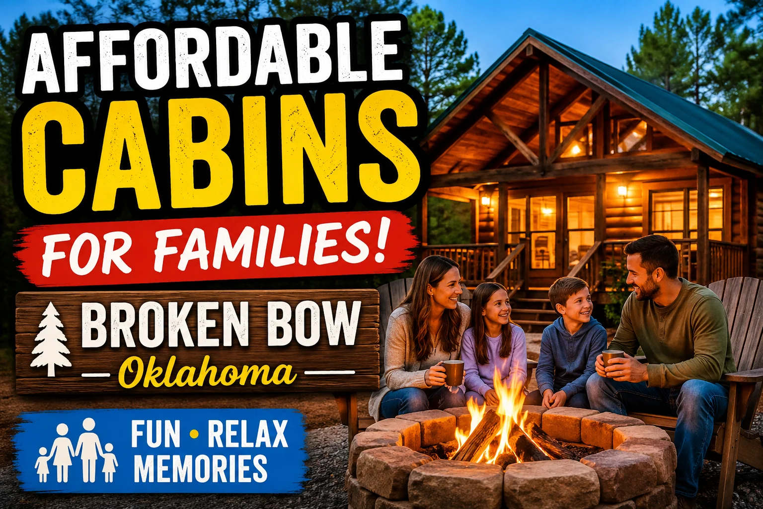 affordable cabins in broken bow oklahoma for families