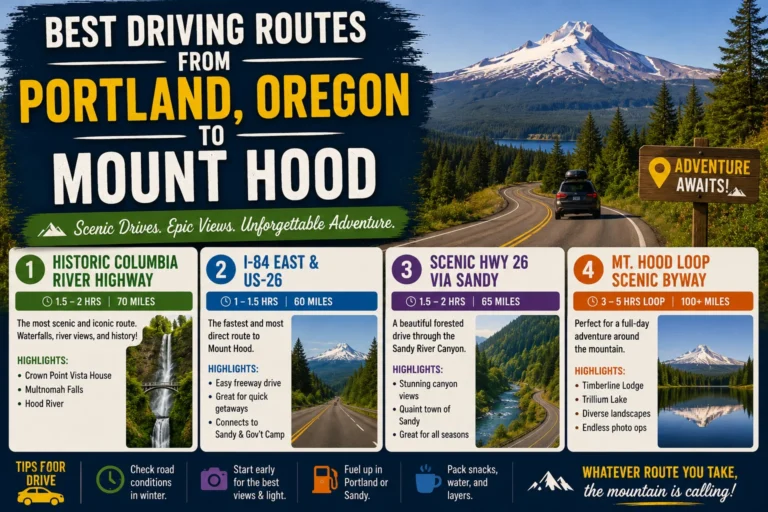 best driving routes from portland oregon to mount hood