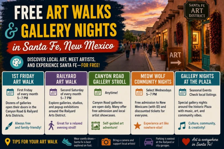 free art walks and gallery nights in santa fe new mexico