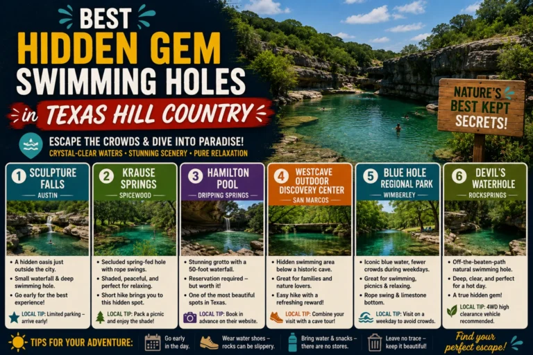 best hidden gem swimming holes in texas hill country