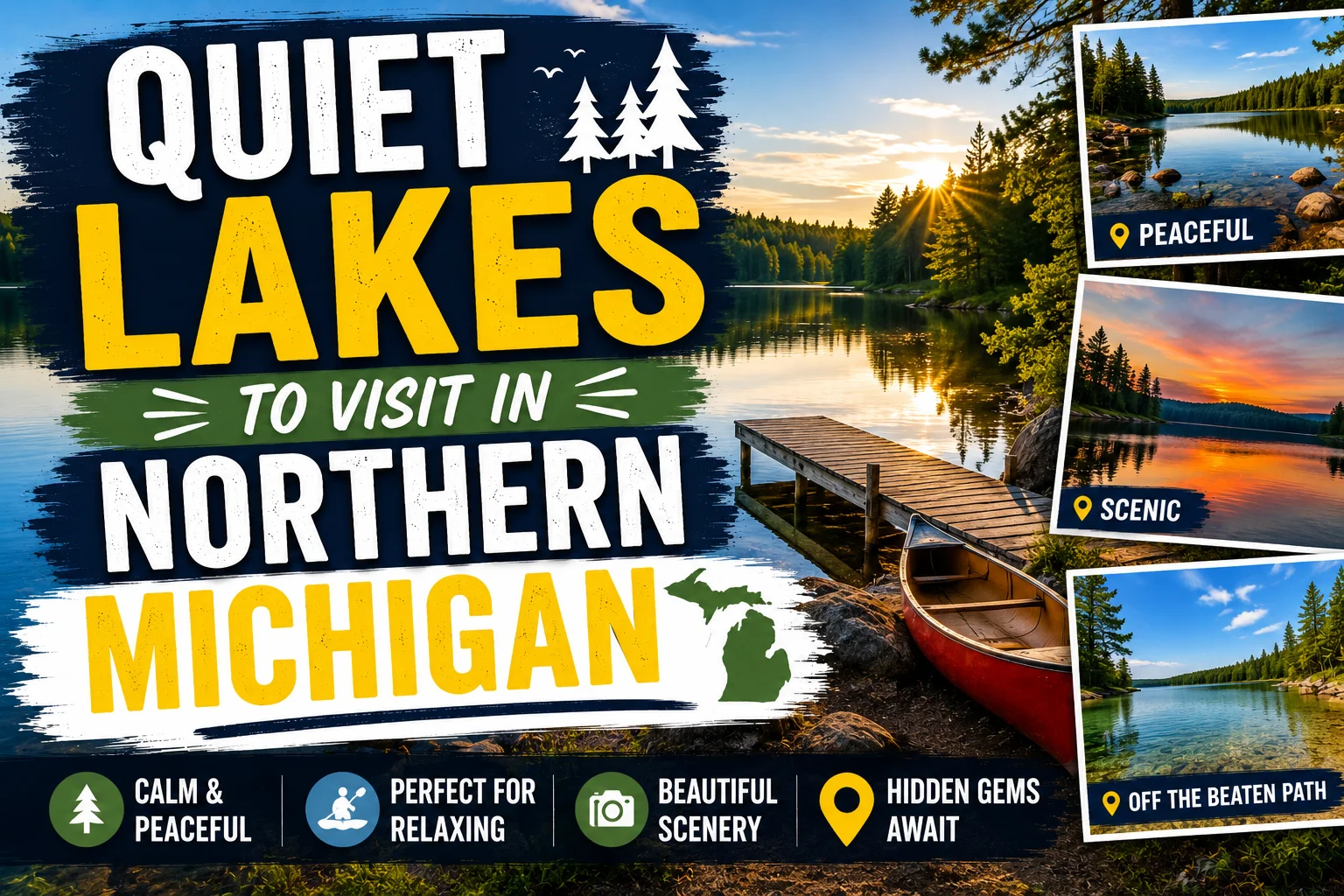 quiet lakes to visit in northern michigan