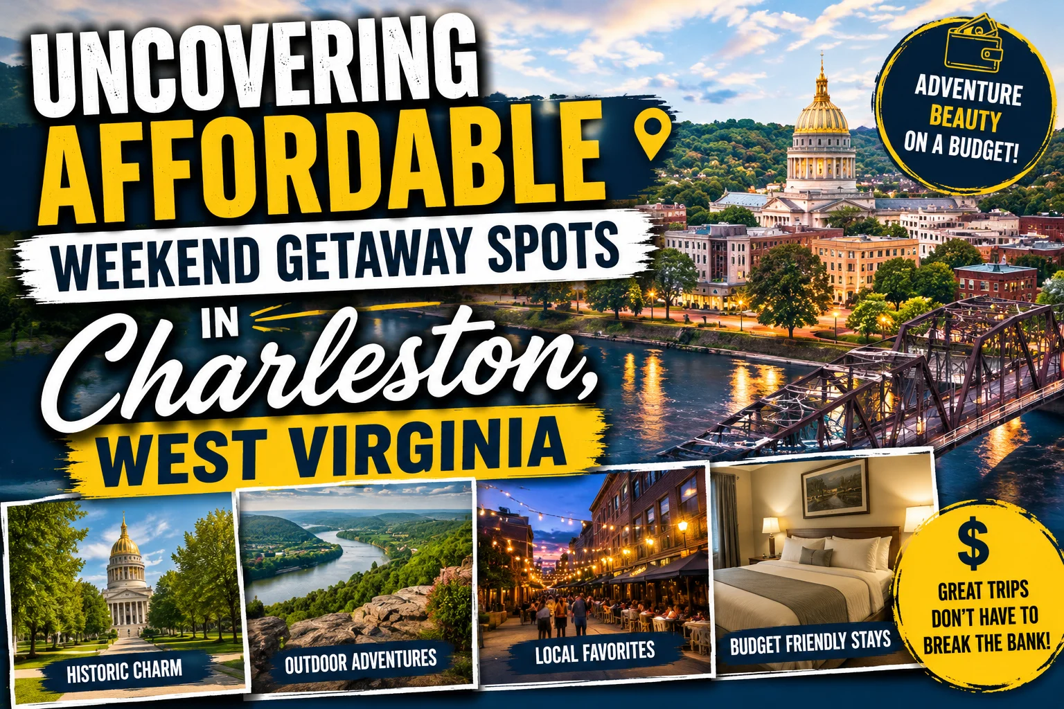 affordable weekend getaway spots in charleston west virginia