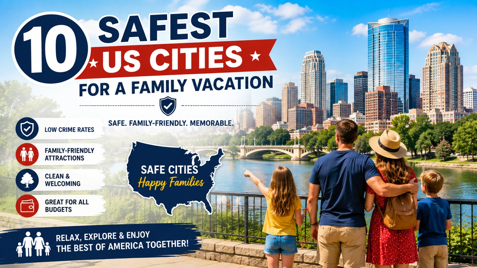 10 Safest US Cities for a Family Vacation