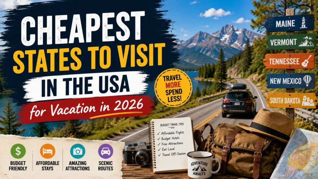 Cheapest States to Visit in the USA for Vacation in 2026