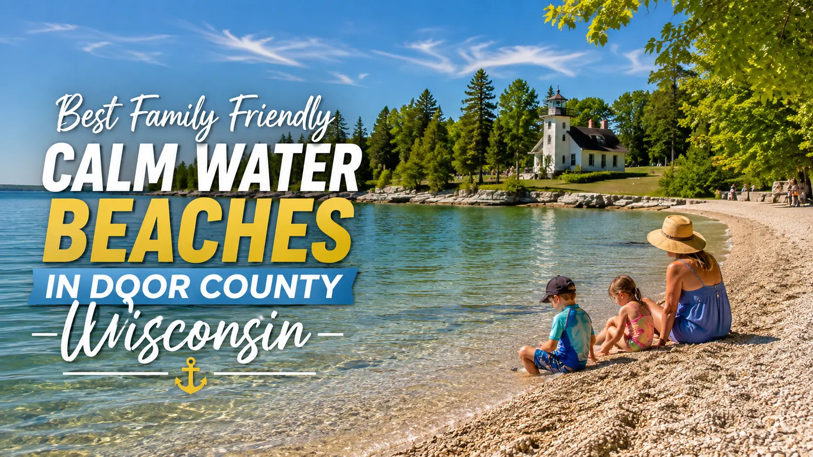 Best Family Friendly Calm Water Beaches in Door County Wisconsin