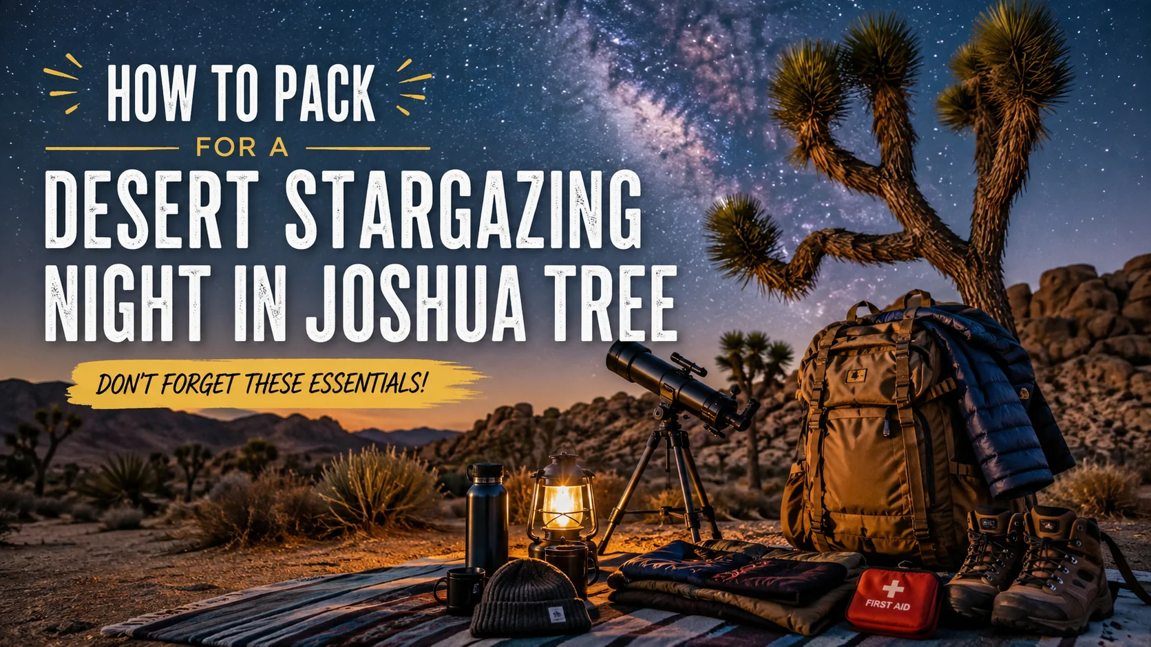 How to Pack for a Desert Stargazing Night in Joshua Tree
