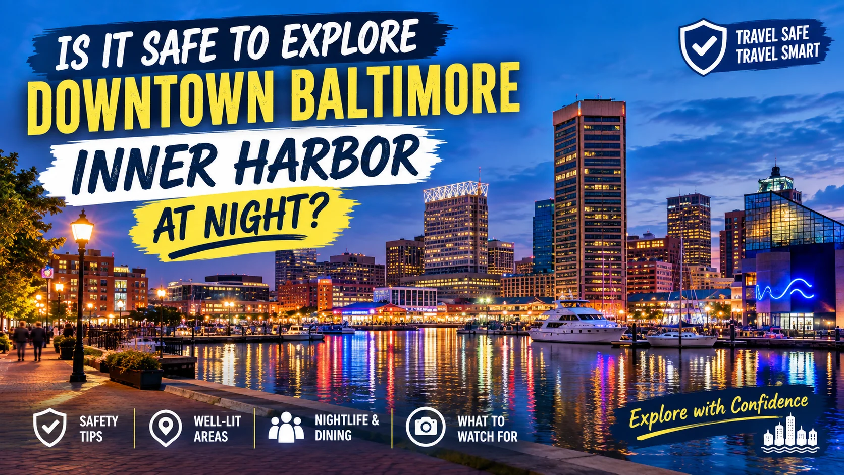 Is it Safe to Explore Downtown Baltimore Inner Harbor at Night